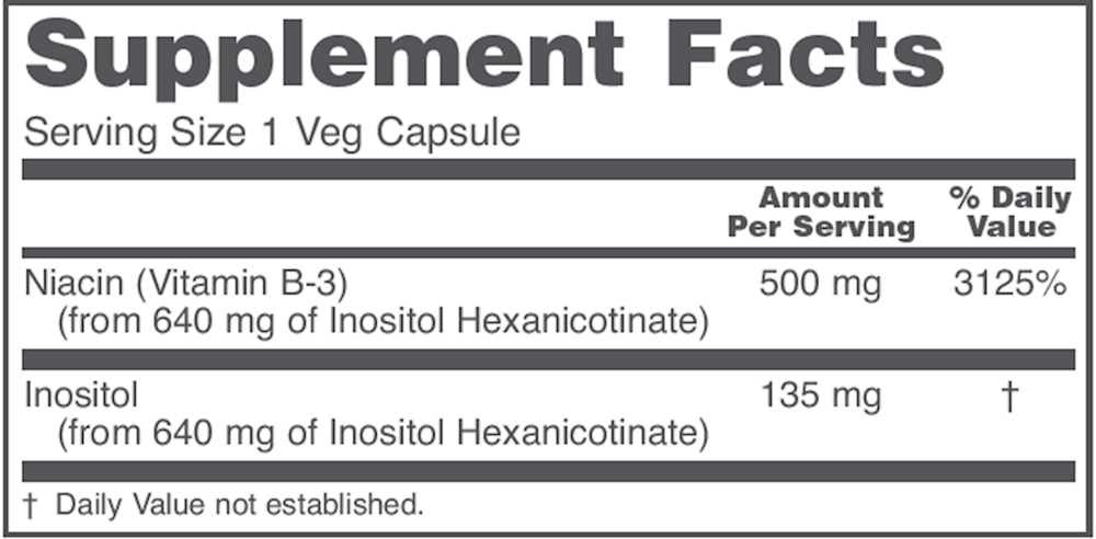 Product image for Flush-Free Niacin 500mg.