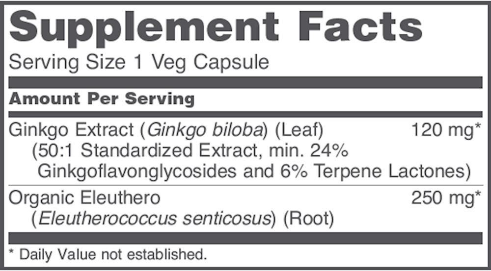 Product image for Ginkgo Biloba 120mg.