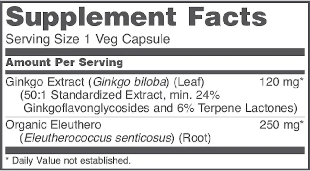 Product image for Ginkgo Biloba 120mg.