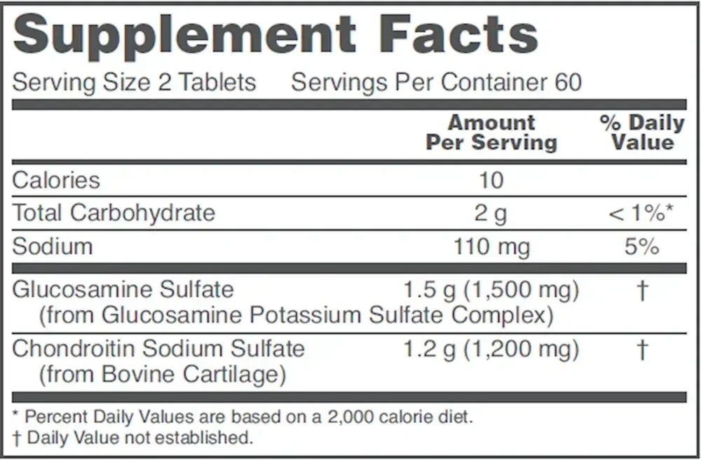 Product image for Glucosamine and Chondroitin Extra Strength.