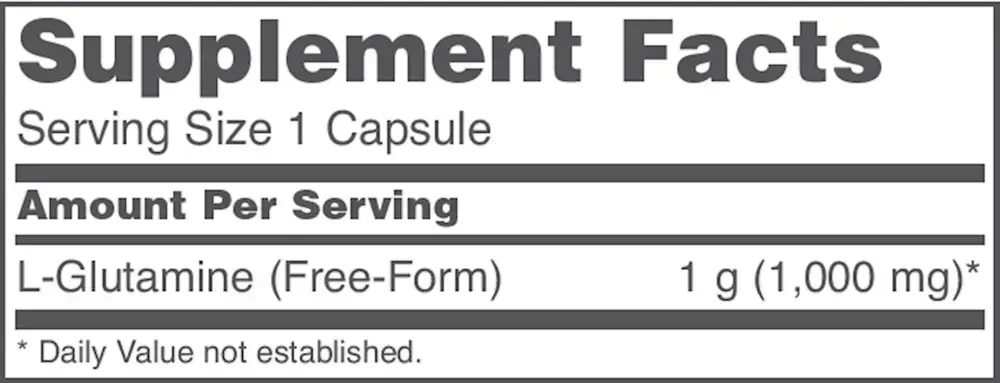 Product image for L-Glutamine 1000mg.