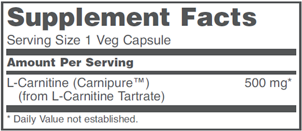 Product image for L-Carnitine 500mg.