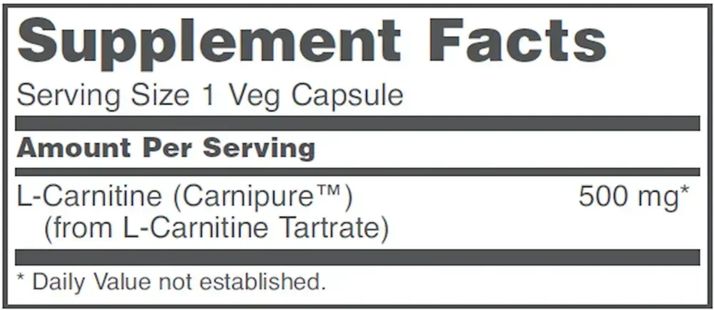 Product image for L-Carnitine 500mg.