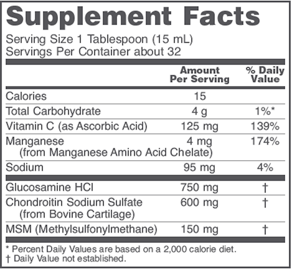 Product image for Glucosamine and Chondroitin Liq + MSM.