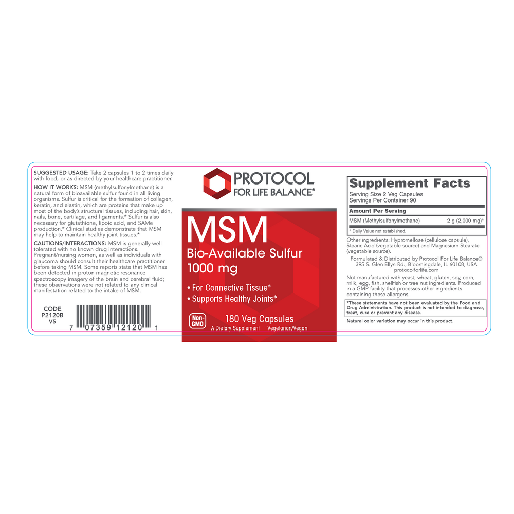 Empty Bio Msm Protocol for Life Balance MSM Bio-Available Sulfur | Emerson Ecologics