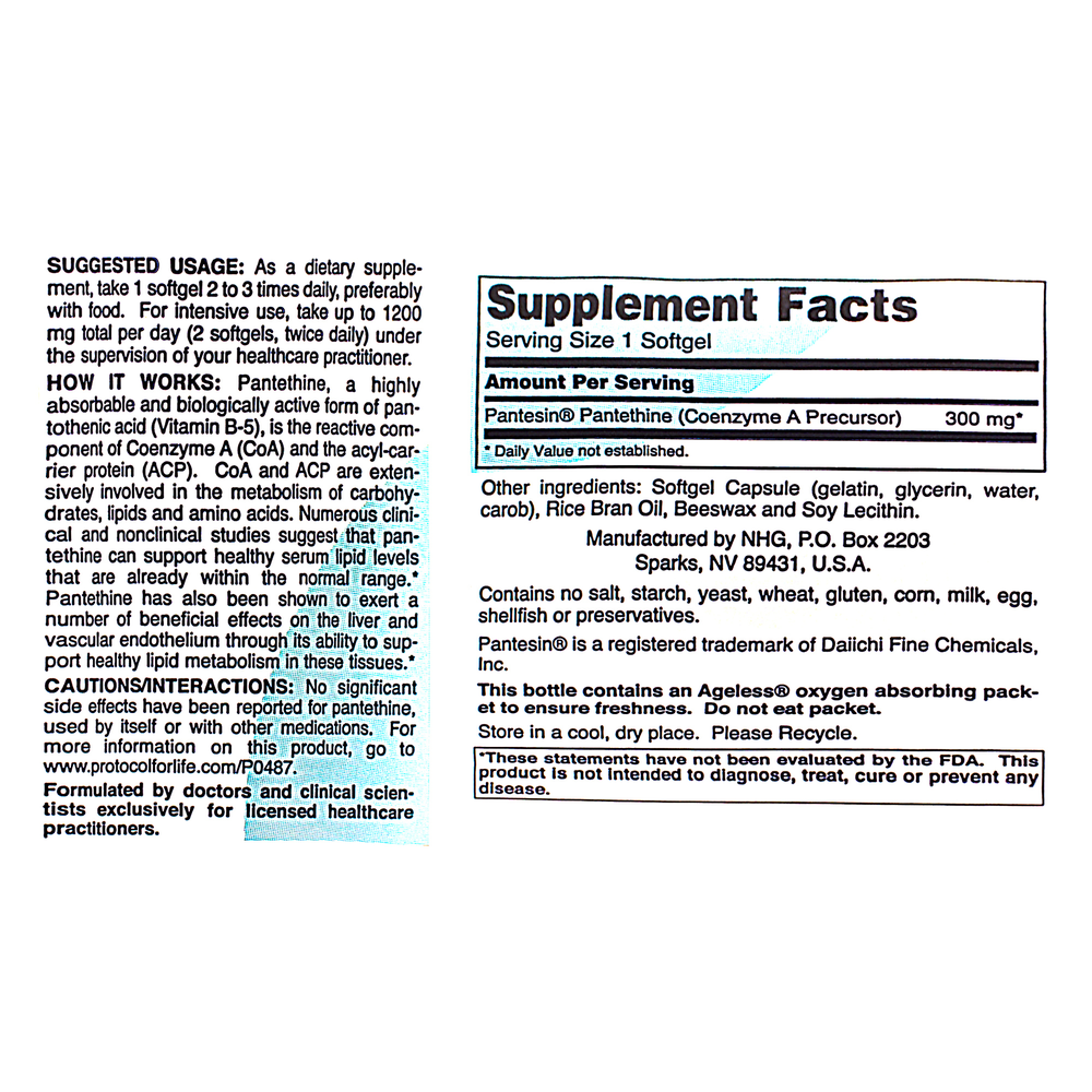 Product image for Pantethine 300mg.