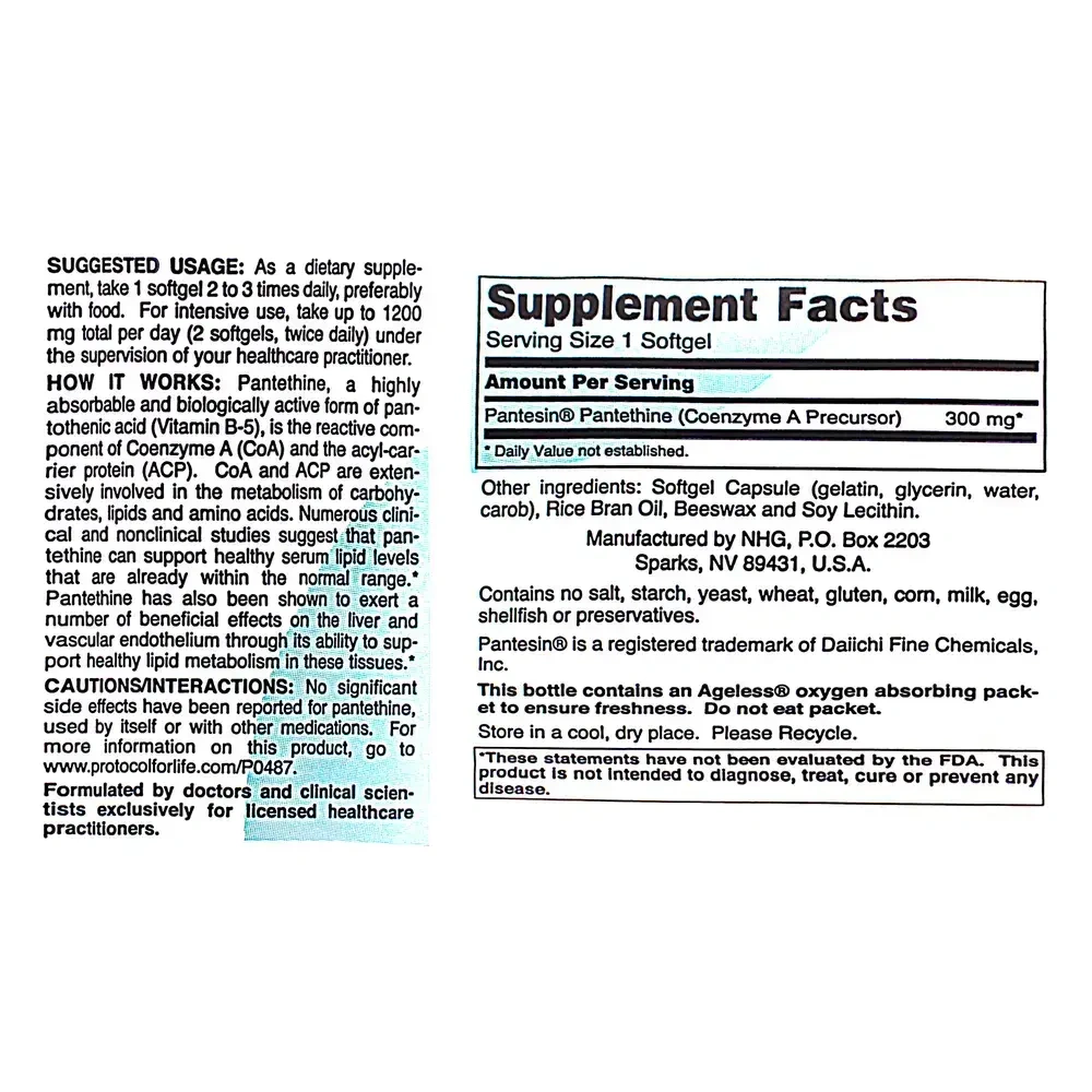 Product image for Pantethine 300mg.