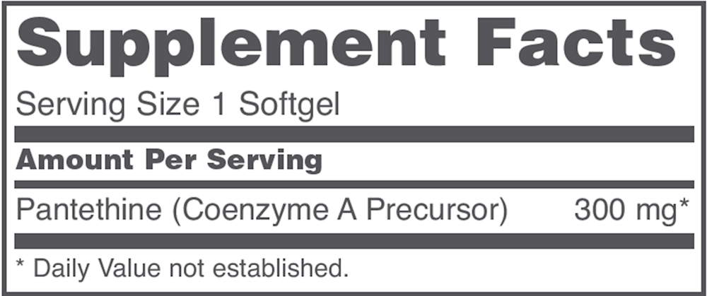 Product image for Pantethine 300mg.