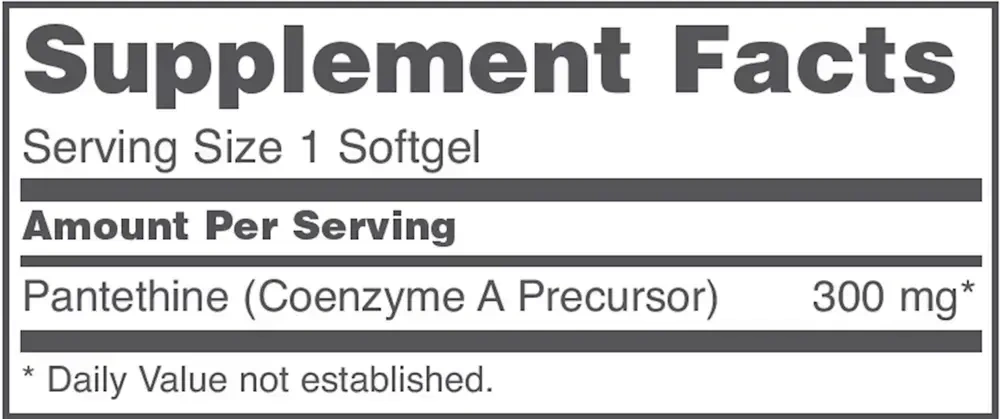 Product image for Pantethine 300mg.