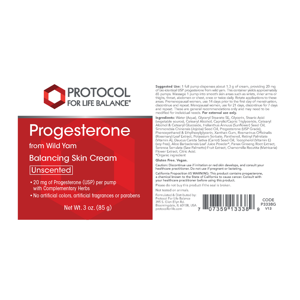 Product image for Progesterone from Wild Yam.
