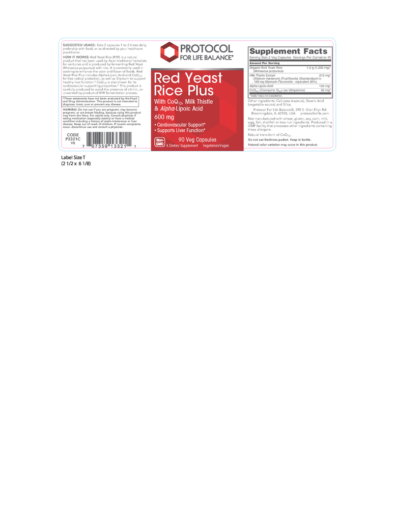 Product image for Red Yeast Rice Plus 600mg.