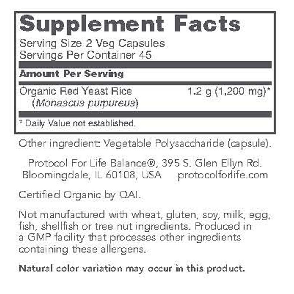 Product image for Red Yeast Rice Extract 600mg.