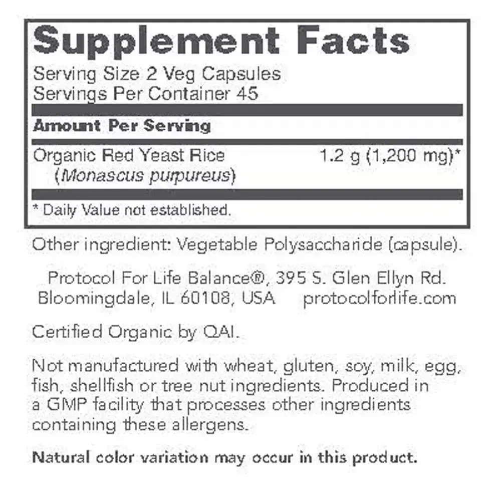 Product image for Red Yeast Rice Extract 600mg.