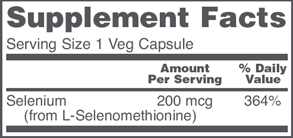 Product image for Selenium 200mcg.