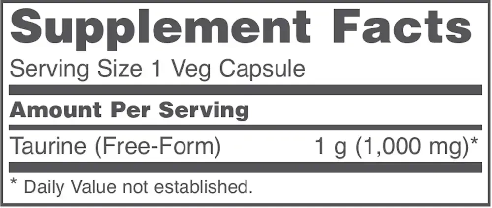 Product image for Taurine 1000mg.