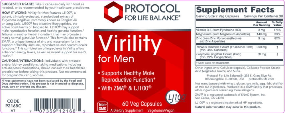 Product image for Virility for Men.