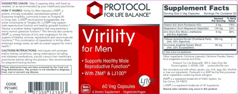 Product image for Virility for Men.