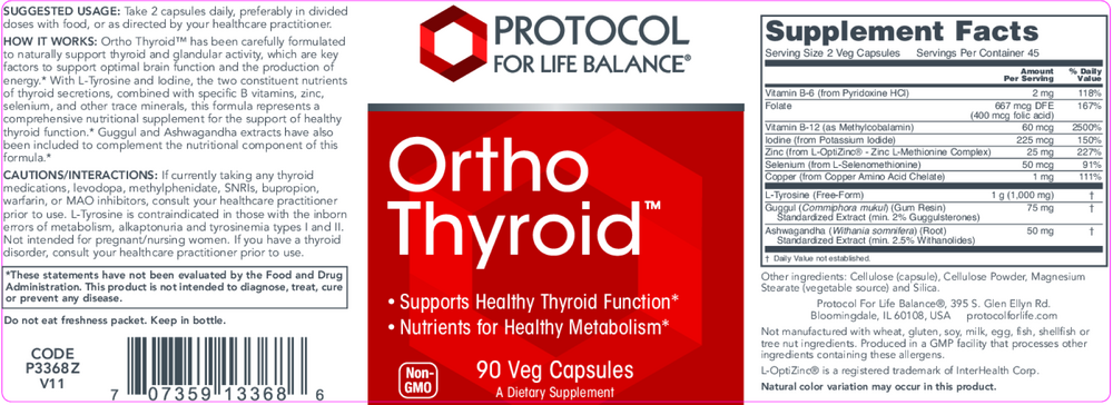Product image for Ortho Thyroid.