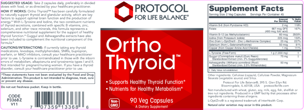 Product image for Ortho Thyroid.