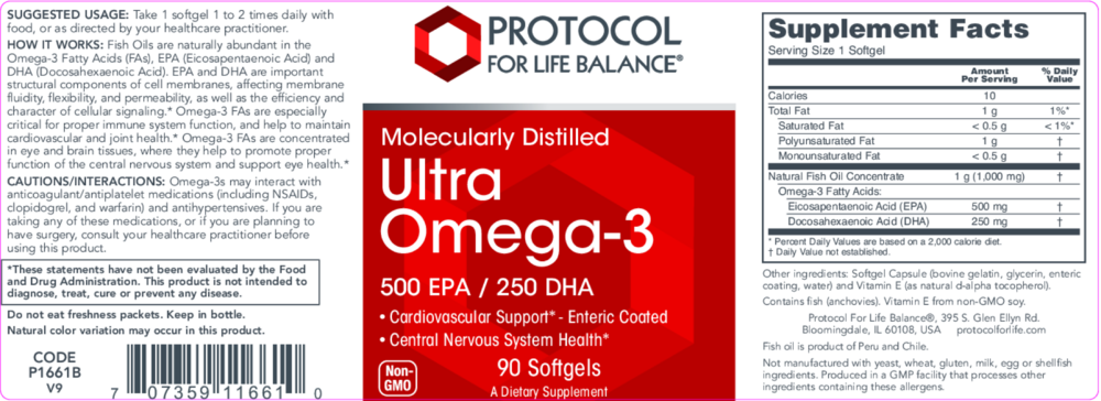 Product image for Ultra Omega-3 500EPA/250DHA.
