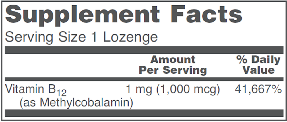 Product image for Methyl B-12 1000mcg.