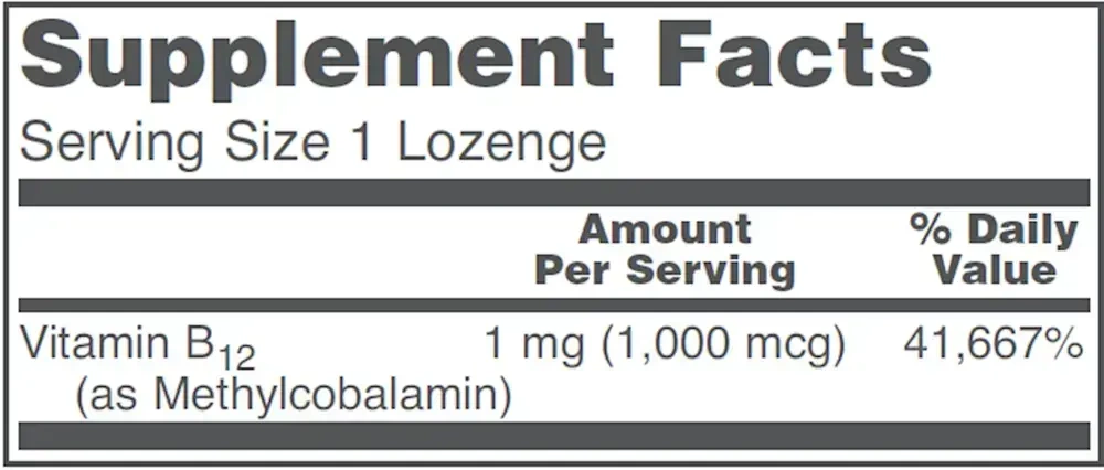 Product image for Methyl B-12 1000mcg.