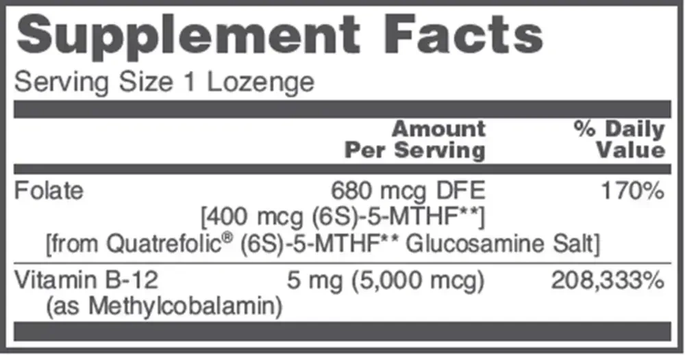Product image for Methyl B-12 5000mcg.