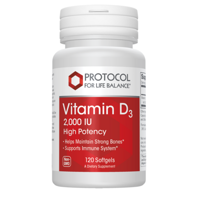 Vitamin D3 2,000IU 120 Softgel Capsules