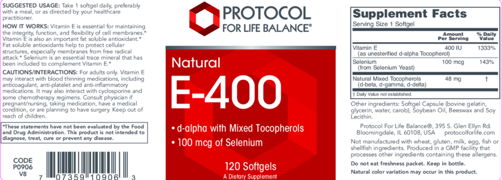 Product image for E-400 MT + Selenium.