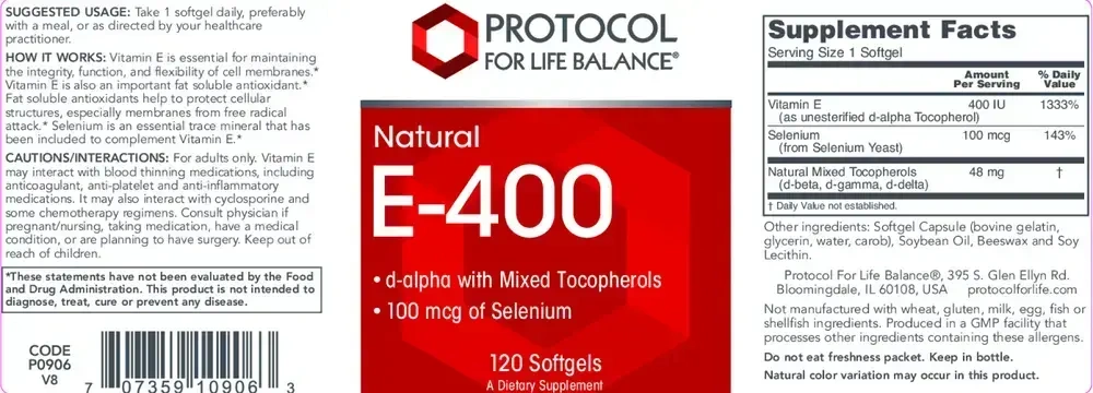 Product image for E-400 MT + Selenium.