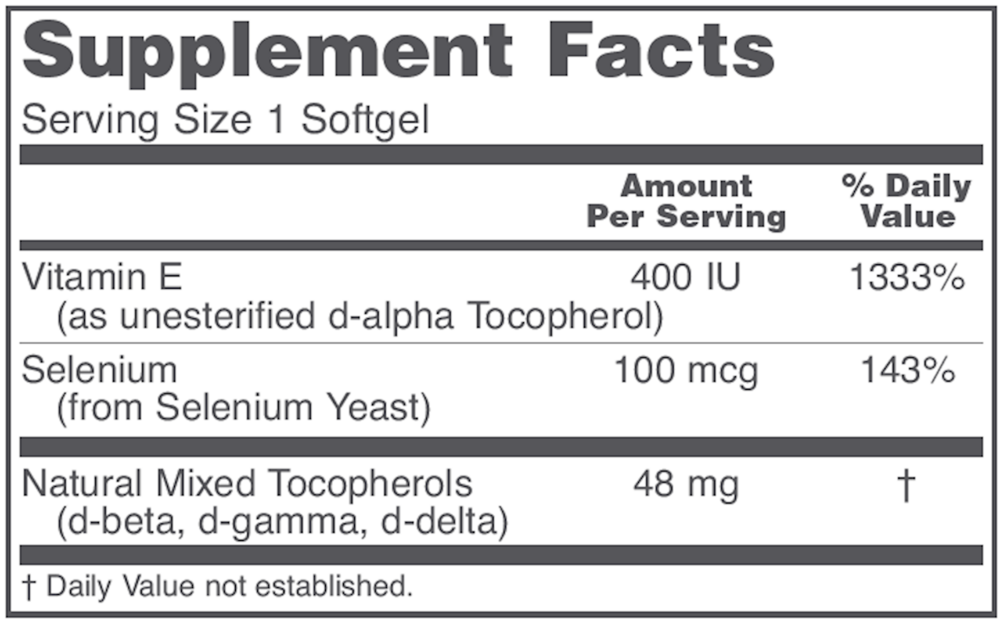 Product image for E-400 MT + Selenium.