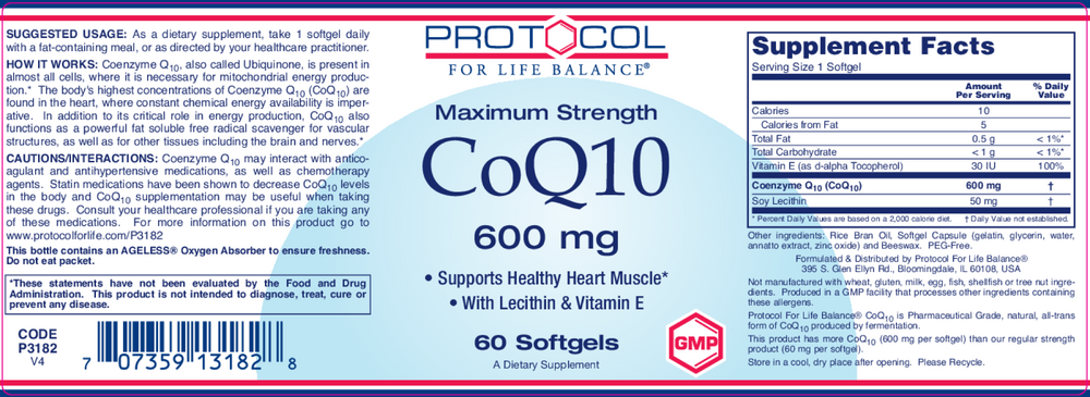 Product image for CoQ10 600mg.