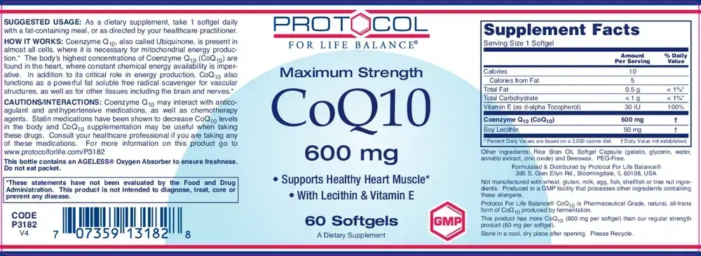 Product image for CoQ10 600mg.