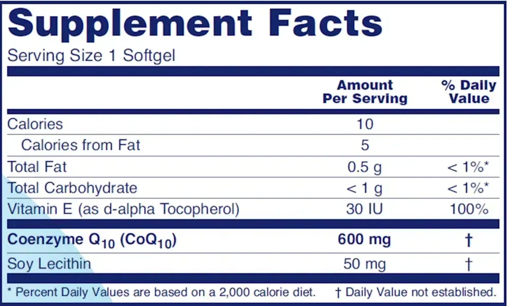Product image for CoQ10 600mg.