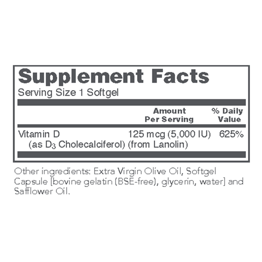 Product image for Vitamin D3 5,000IU.