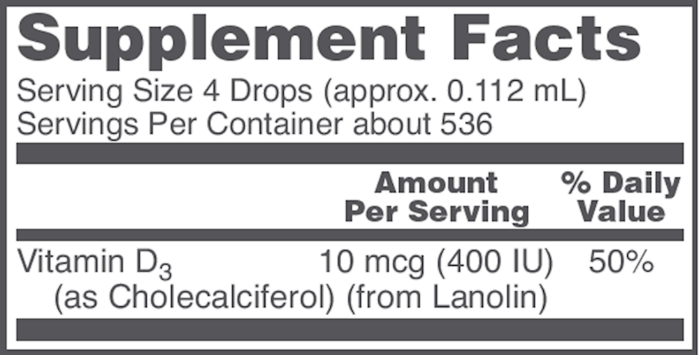 Product image for Liquid Vitamin D3.