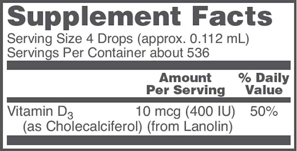 Product image for Liquid Vitamin D3.