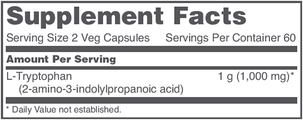 Product image for L-Tryptophan 500mg.