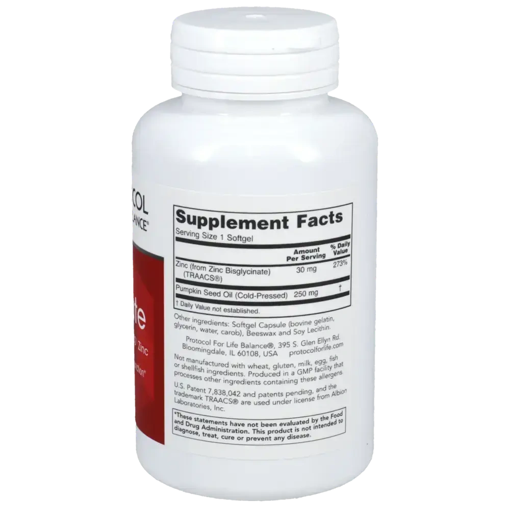 Product image for Zinc Glycinate 30mg Albion TRACCS Zinc.