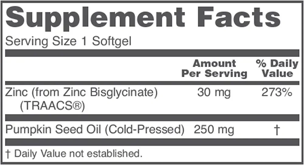 Product image for Zinc Glycinate 30mg Albion TRACCS Zinc.