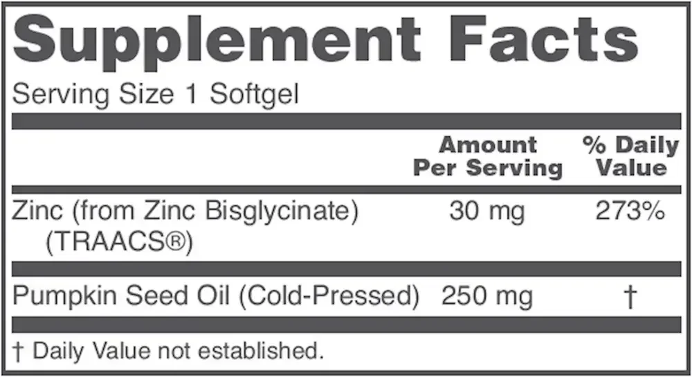 Product image for Zinc Glycinate 30mg Albion TRACCS Zinc.