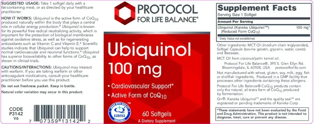 Product image for Ubiquinol 100mg.