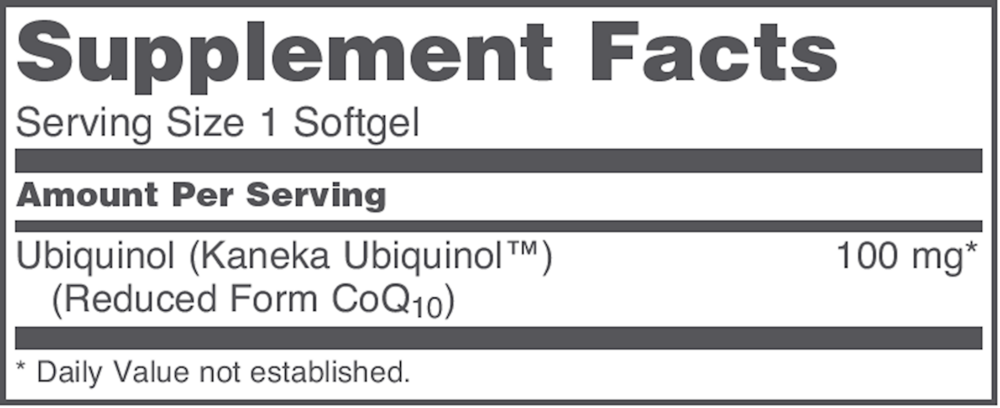 Product image for Ubiquinol 100mg.