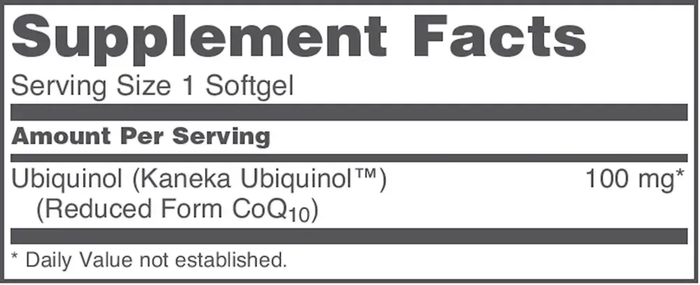 Product image for Ubiquinol 100mg.