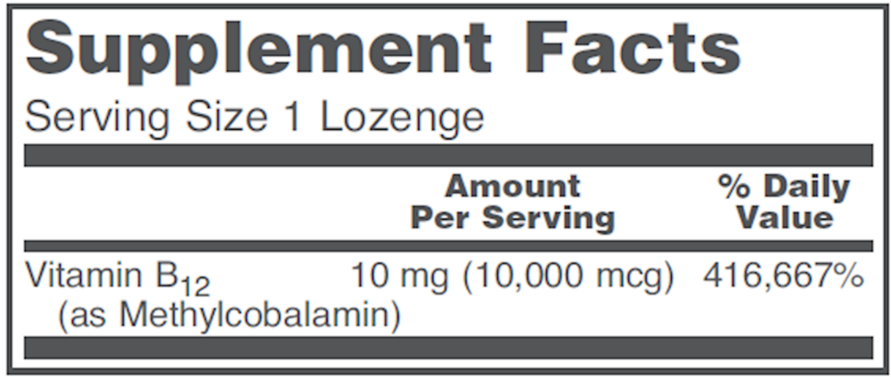 Product image for Methyl B12 10,000mcg.