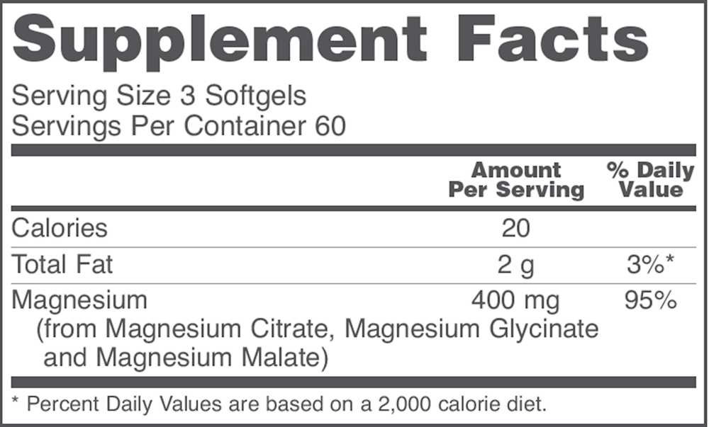 Product image for Magnesium Citrate Softgels.