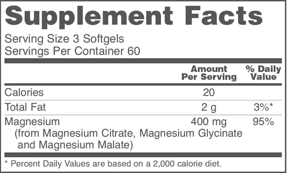 Product image for Magnesium Citrate Softgels.
