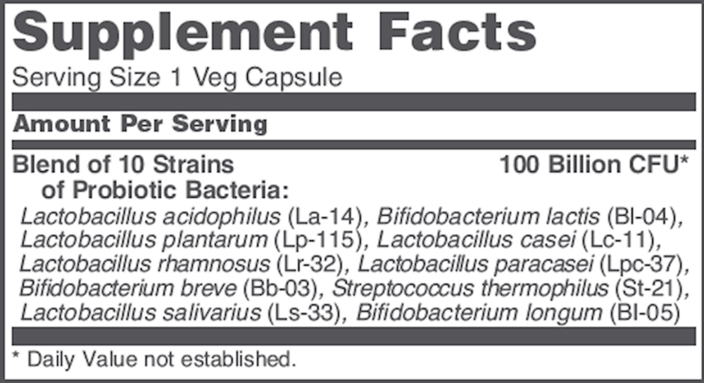 Product image for ProtoDophilus™ 100 Billion, 10 Strains.