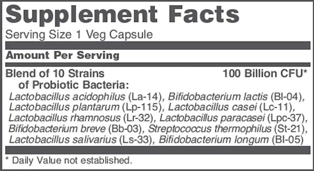Product image for ProtoDophilus™ 100 Billion, 10 Strains.