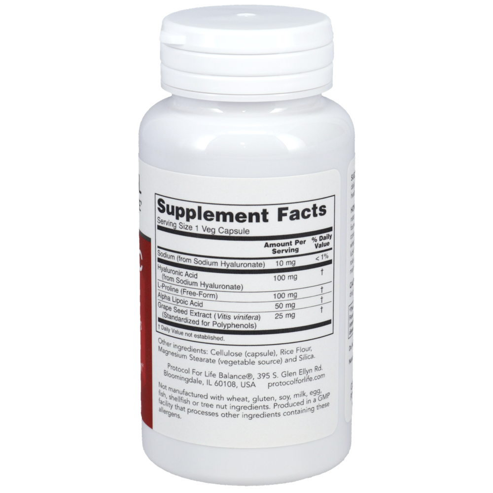 Product image for Hyaluronic Acid 100mg with Co-factors.